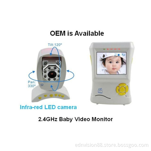 2.4 GHz Digital Video Baby Monitor with 300m , two way talk